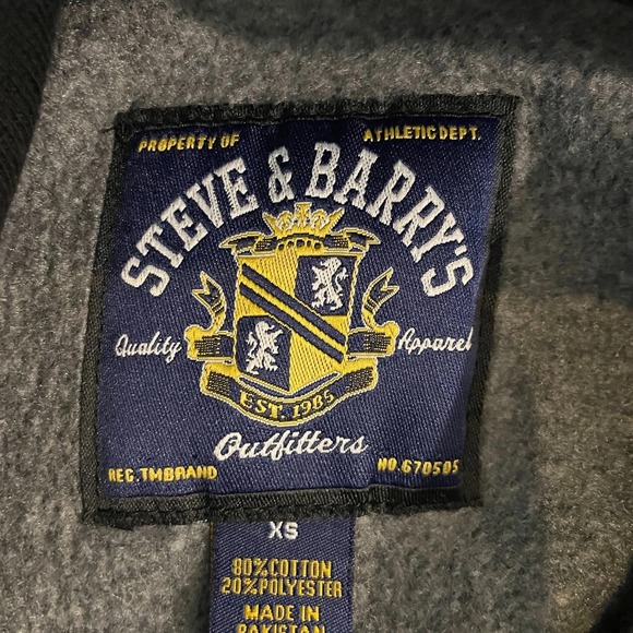 Steve & Barry's Rutgers Hoodie Adult XS Black Logo Thick Fleece Pullover NCAA - Picture 8 of 13